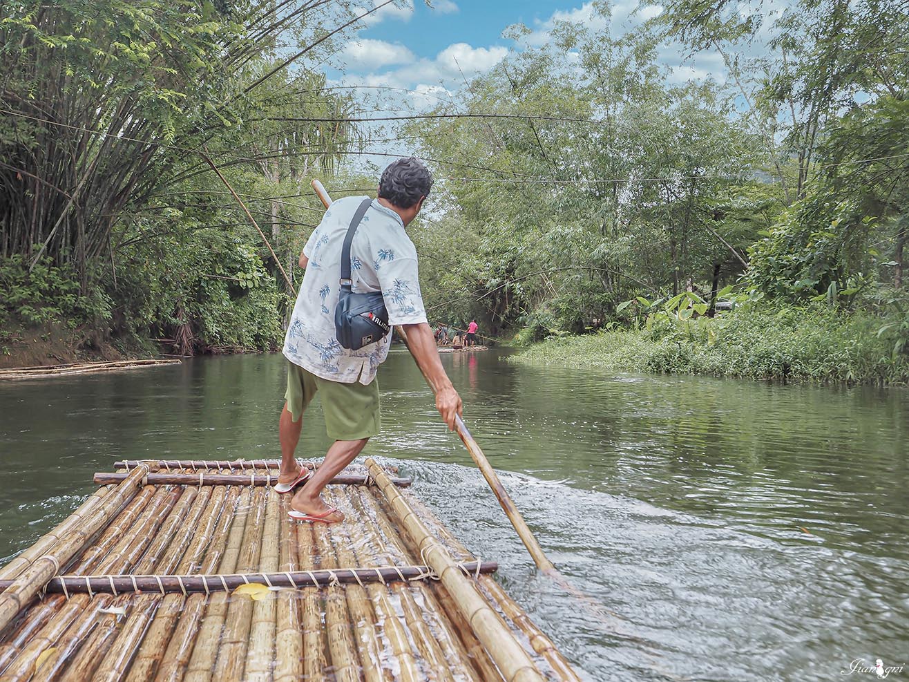 攀牙秘境 竹筏漂流Komol‘s Corner Bamboo Rafting 在地人最愛消暑活動 @蔣妮の冰斗人生