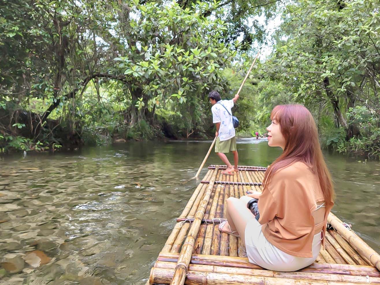 攀牙秘境 竹筏漂流Komol‘s Corner Bamboo Rafting 在地人最愛消暑活動 @蔣妮の冰斗人生