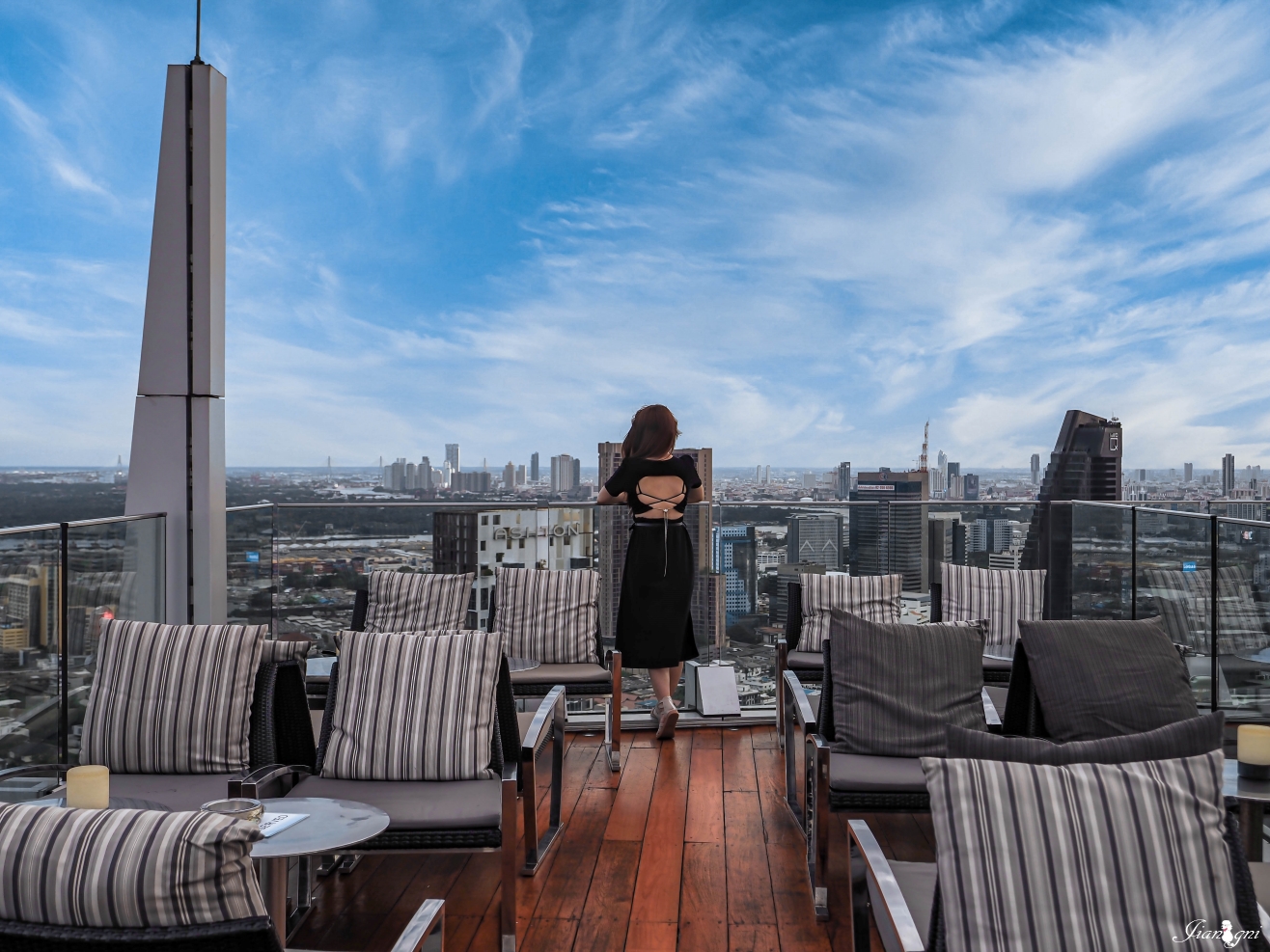 曼谷高空酒吧Octave Rooftop Lounge & Bar49樓人氣高空夜景 360俯視無死角 素坤逸萬豪酒店 @蔣妮の冰斗人生